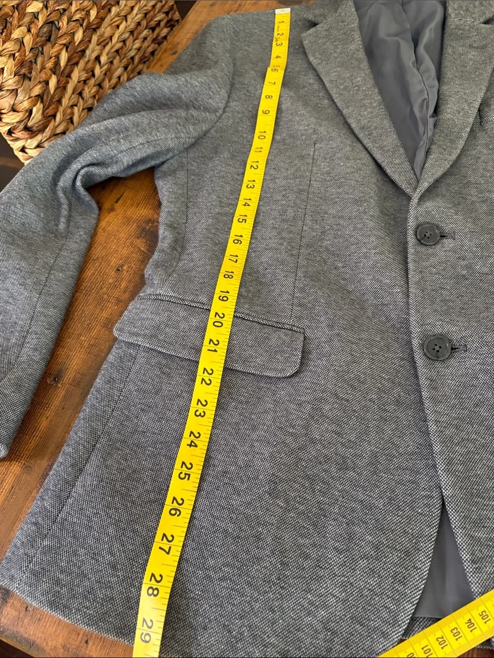 Banana Republic Slim Fit  Gray Textured Knit Soft Sports Coat Academia Sz 44R
